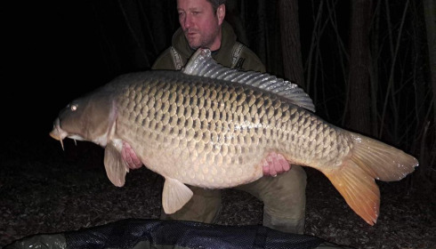 A 59 lb 5 oz carp from Fullys Lake, Jan 2024