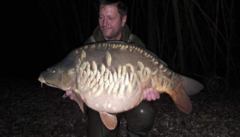 A 35 lb carp from Fullys Lake, Jan 2024