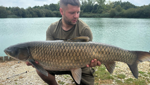 A 42 lb 7 oz grass carp from Golden Carp Lake, William Steers, Aug 2025