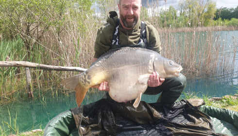 A 56 lb 4 oz carp from Golden Carp Lake, Francis Brooks, May 2024