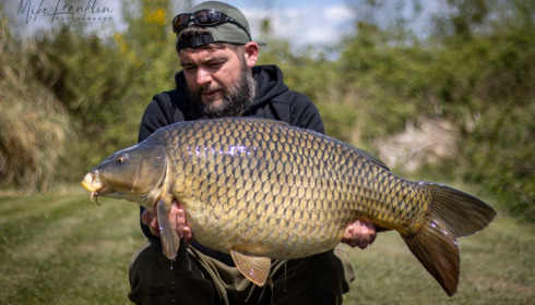 A 38 lb 12 oz carp from Golden Carp Lake, Apr 2024