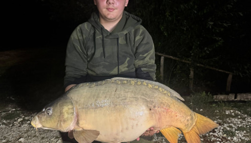 A 35 lb 7 oz carp from Golden Carp Lake, Kye Steers, Aug 2025