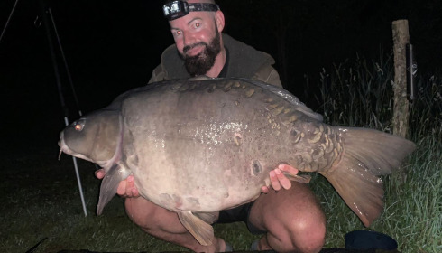 A 45 lb 2 oz carp from Golden Carp Lake, Jun 2024
