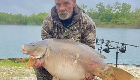 A 45 lb carp from Golden Carp Lake, Apr 2025