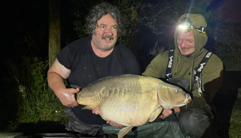 A 54 lb fish from Golden Carp Lake, May 2025
