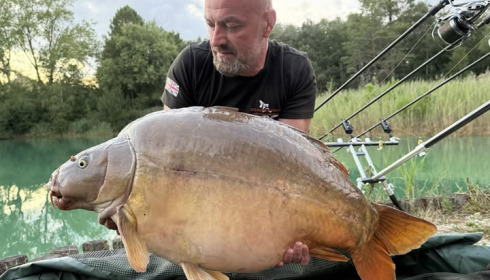 A 45 lb carp from Golden Carp Lake, Jul 2025