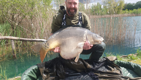 A 56 lb 6 oz carp from Golden Carp Lake, Francis Brooks, May 2024