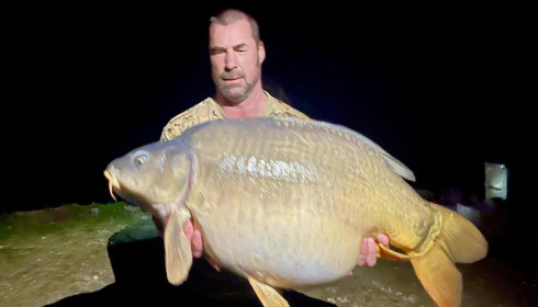 A 50 lb 4 oz carp from Golden Carp Lake, Apr 2025