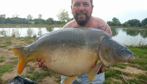 A 43 lb 6 oz fish from Heart Lake, Mirror, Sep 2023