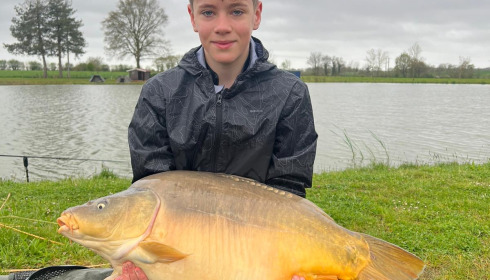 A 35 lb carp from Heart Lake, Ethan Welford, Apr 2024