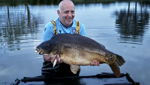 A 42 lb fish from Heart Lake, Apr 2025