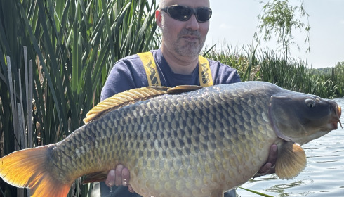 A 35 lb fish from Heart Lake, Common, Apr 2025