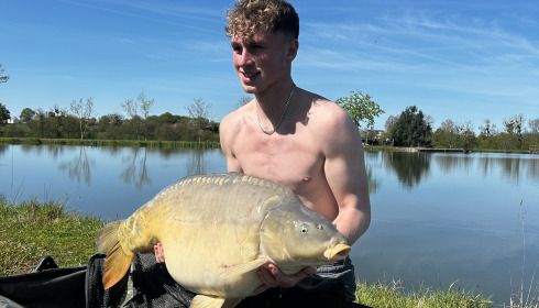A 47 lb 15 oz carp from Heart Lake, Luke Stebbings, Apr 2024