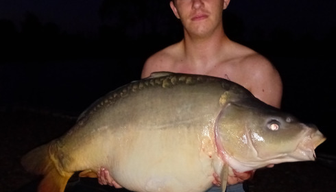 A 40 lb 6 oz carp from Heart Lake, Stanley Richards, Sep 2023