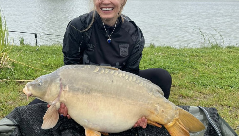 A 33 lb carp from Heart Lake, Laura Welford, Apr 2024