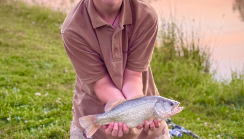 A fish from Heart Lake, Bass from the top lake, Sep 2024