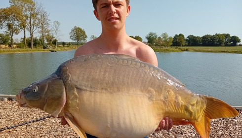 A 39 lb 2 oz carp from Heart Lake, Stanley Richards, Sep 2023