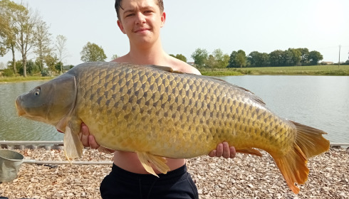 A 43 lb 10 oz carp from Heart Lake, Stanley Richards, Sep 2023