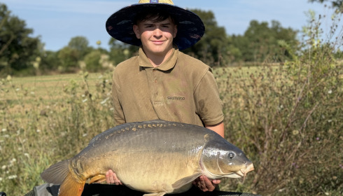 A fish from Heart Lake, Sam’s first fish 35lb, Sep 2024