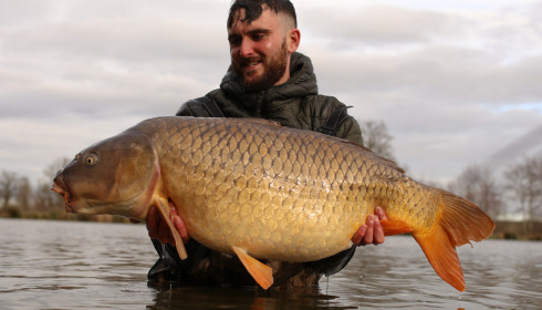 A 41 lb 5 oz carp from Jonchery 8, Matt, Feb 2024
