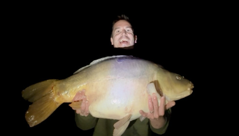 A 35 lb 12 oz fish from Jonchery 8, Leather Carp, May 2025