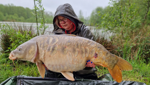 A 38 lb 4 oz carp from Jonchery 8, Elizabeth Garrett, May 2024