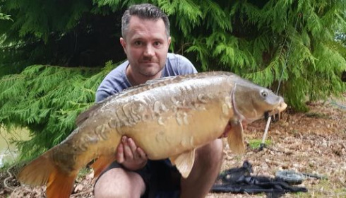 A 33 lb 5 oz carp from Lakeview, Jan 2024