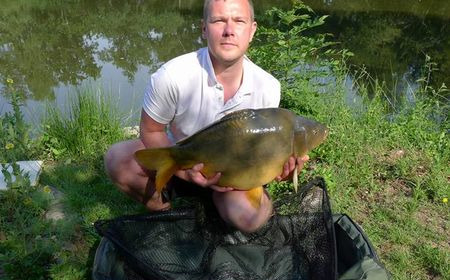 A 34 lb carp from Lakeview, Jan 2024