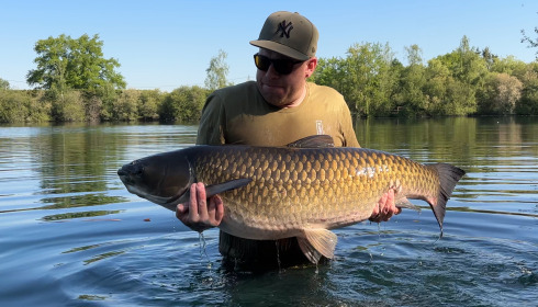A 48 lb fish from Laroussi, 48 grass carp, Apr 2025