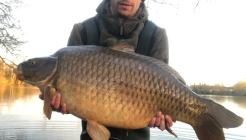 A 44 lb carp from Laroussi, Mar 2025