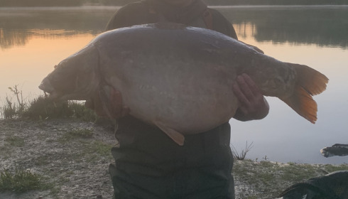 A 57 lb 8 oz carp from Lepinet North, Mark Till, Apr 2024