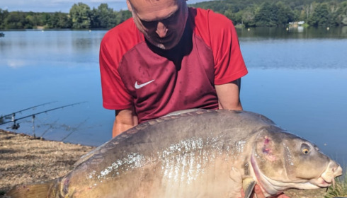 A 59 lb 8 oz carp from Lepinet North, Sep 2023