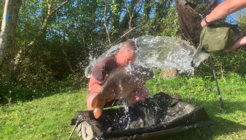 A 37 lb carp from Lepinet North, Mark Till, Apr 2024