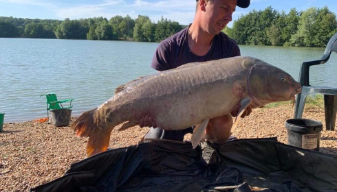 A 46 lb carp from Lepinet South, DAVID, Aug 2022