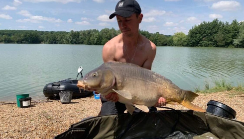A 34 lb carp from Lepinet South, DAVID, Jul 2022