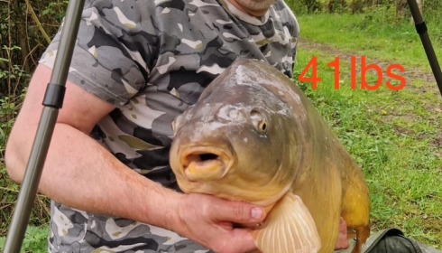 A 41 lb fish from Lepinet South, Mirror, Apr 2025