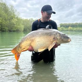 A 58 lb carp from Lepinet South, Ross Munro, Apr 2024