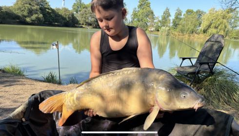 A 38 lb 7 oz carp from Lillybelle, Obi Morris, Aug 2025