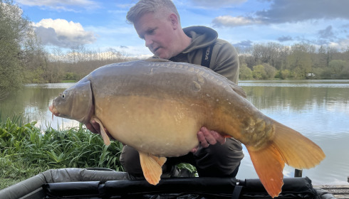 A 32 lb carp from Lillybelle, Jul 2024