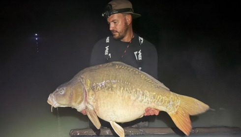 A 50 lb 1 oz fish from Maniere, Linear Mirror Carp, May 2025