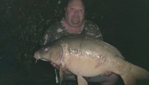 A 39 lb 4 oz carp from Maniere, Apr 2024