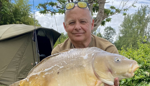 A 30 lb 1 oz carp from Mas Bas Main Lake, Matthew Fox, May 2024