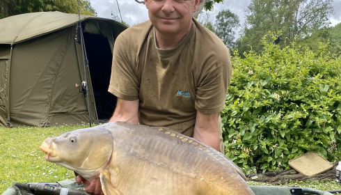 A 46 lb 2 oz carp from Mas Bas Main Lake, Matthew Fox, May 2024