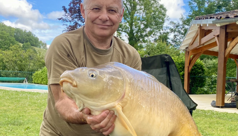 A 31 lb carp from Mas Bas Main Lake, Matthew Fox, May 2024