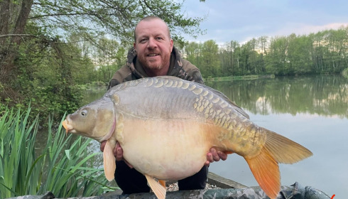 A 38 lb 3 oz carp from MDP Lake, May 2025