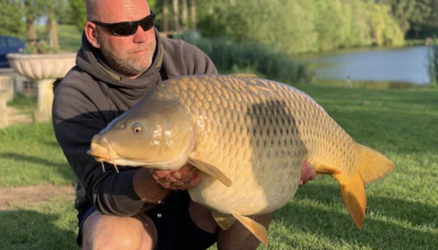 A 38 lb 3 oz carp from Mystique, May 2023