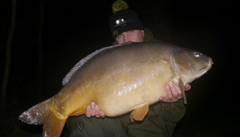 A 50 lb 1 oz carp from Old Oaks, Dec 2024