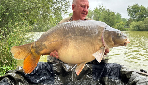 A 57 lb 11 oz carp from Old Oaks, Jun 2025