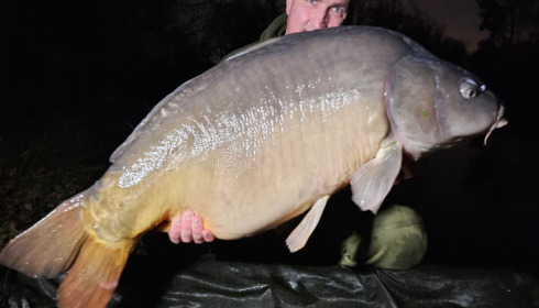 A 53 lb 7 oz carp from Old Oaks, Dec 2024