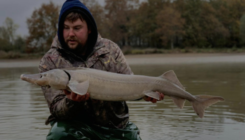 A sturgeon from Ragon, Netting, Jan 2024